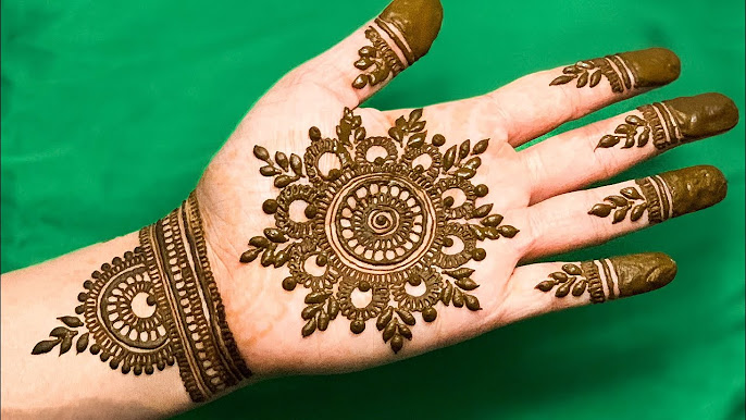 Mandala Inspired Palm Mehndi Designs